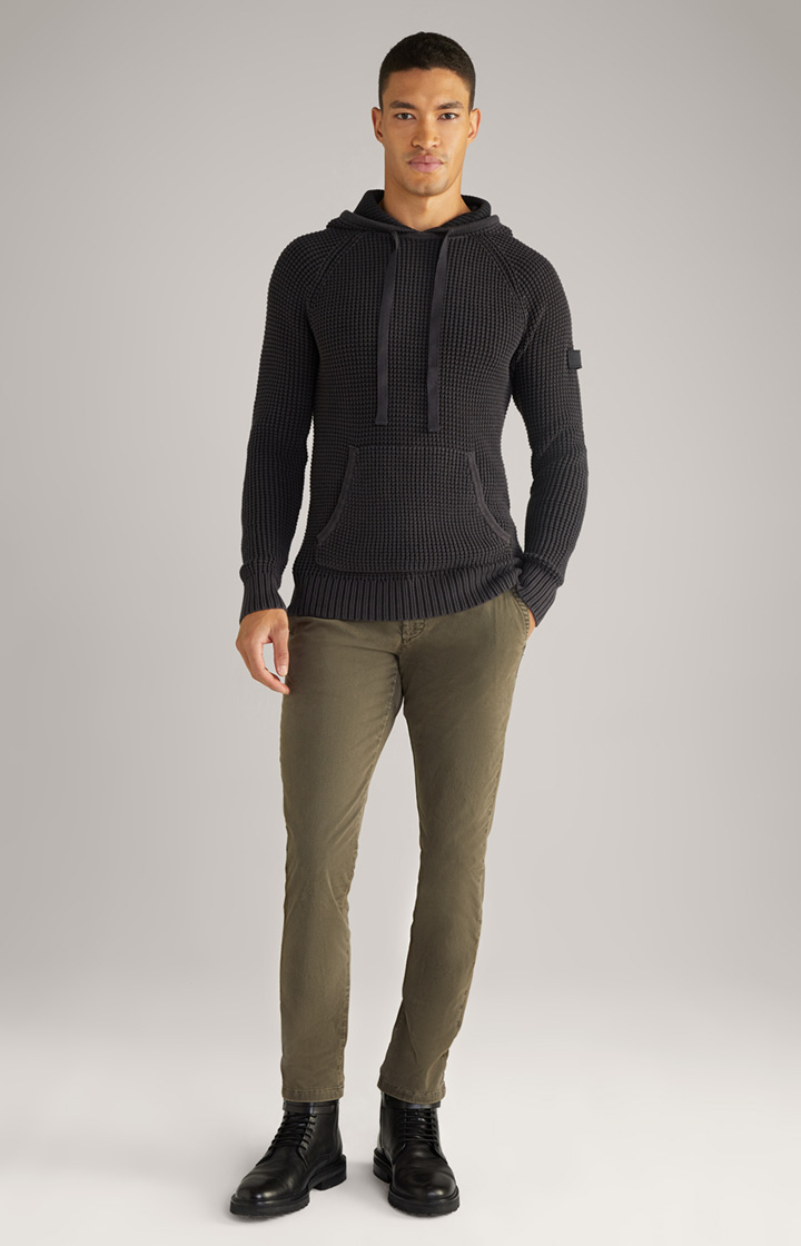 Strick-Hoodie Hoodor in Schwarz