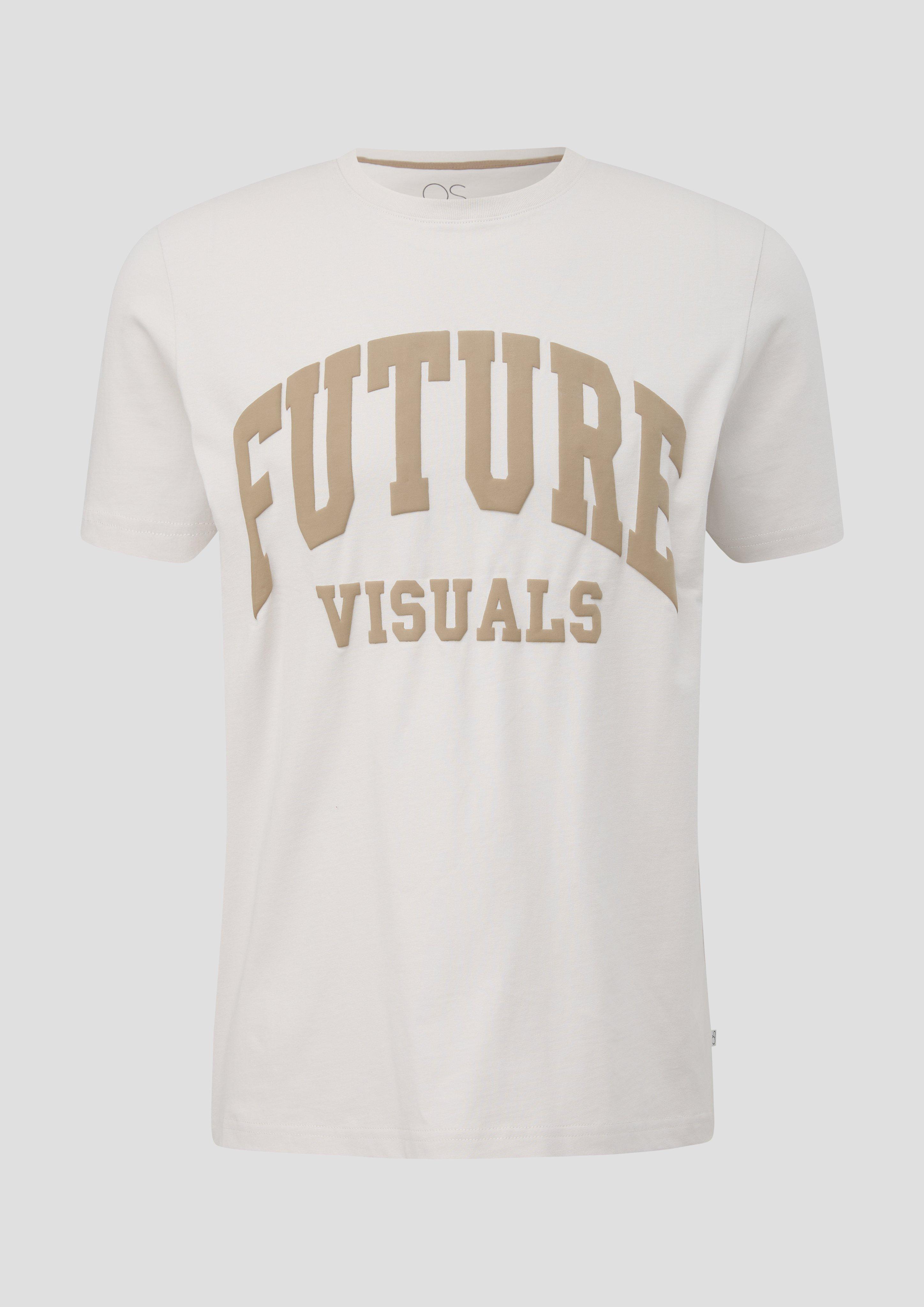 T-Shirt mit gummiertem Schriftprint  2135189-03D0