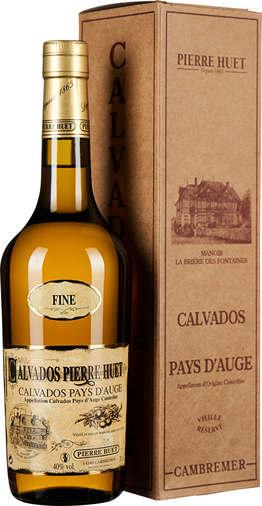 Pierre Huet Calvados Fine 0,7 Liter im Geschenkkarton
