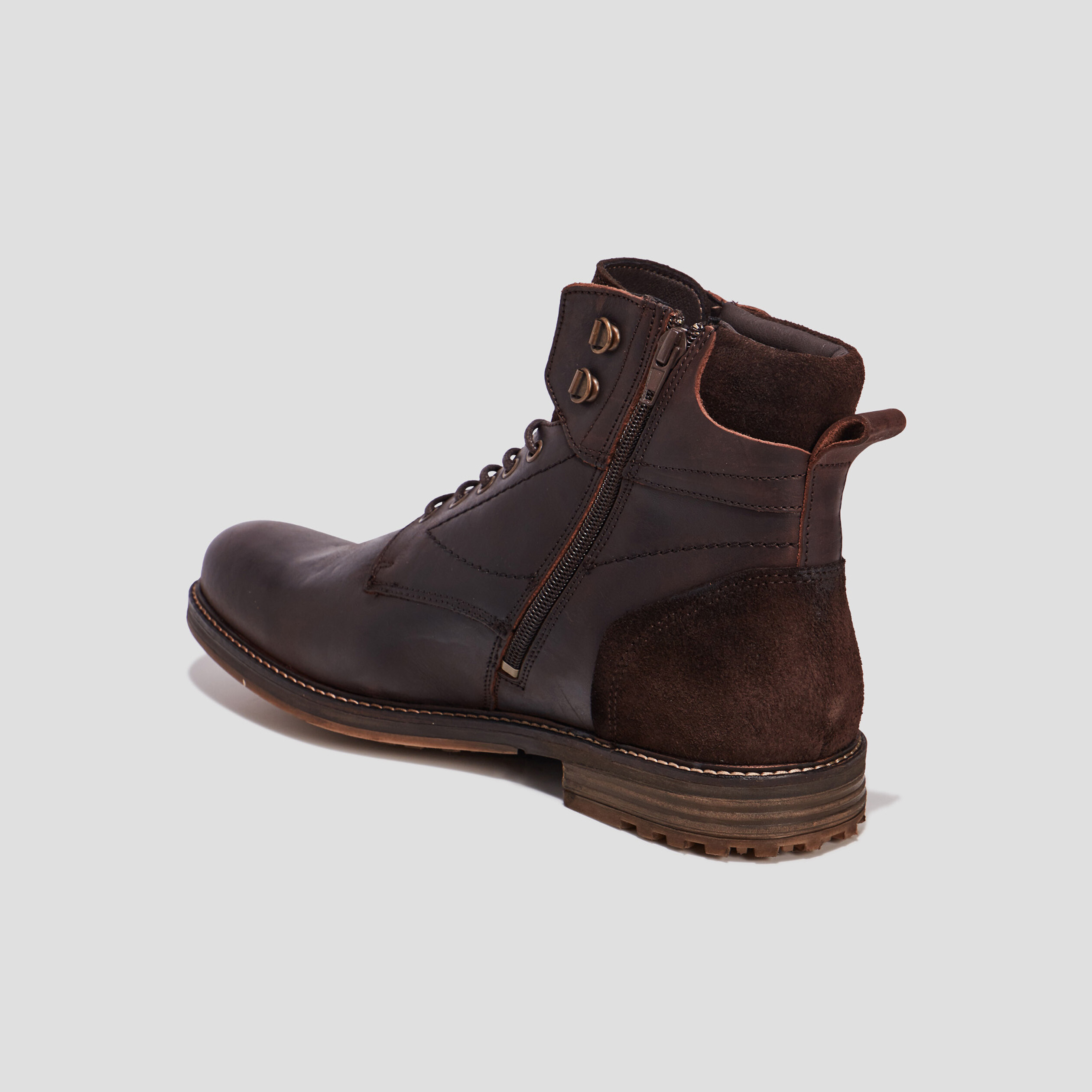 Bottines en cuir marron homme | La Halle