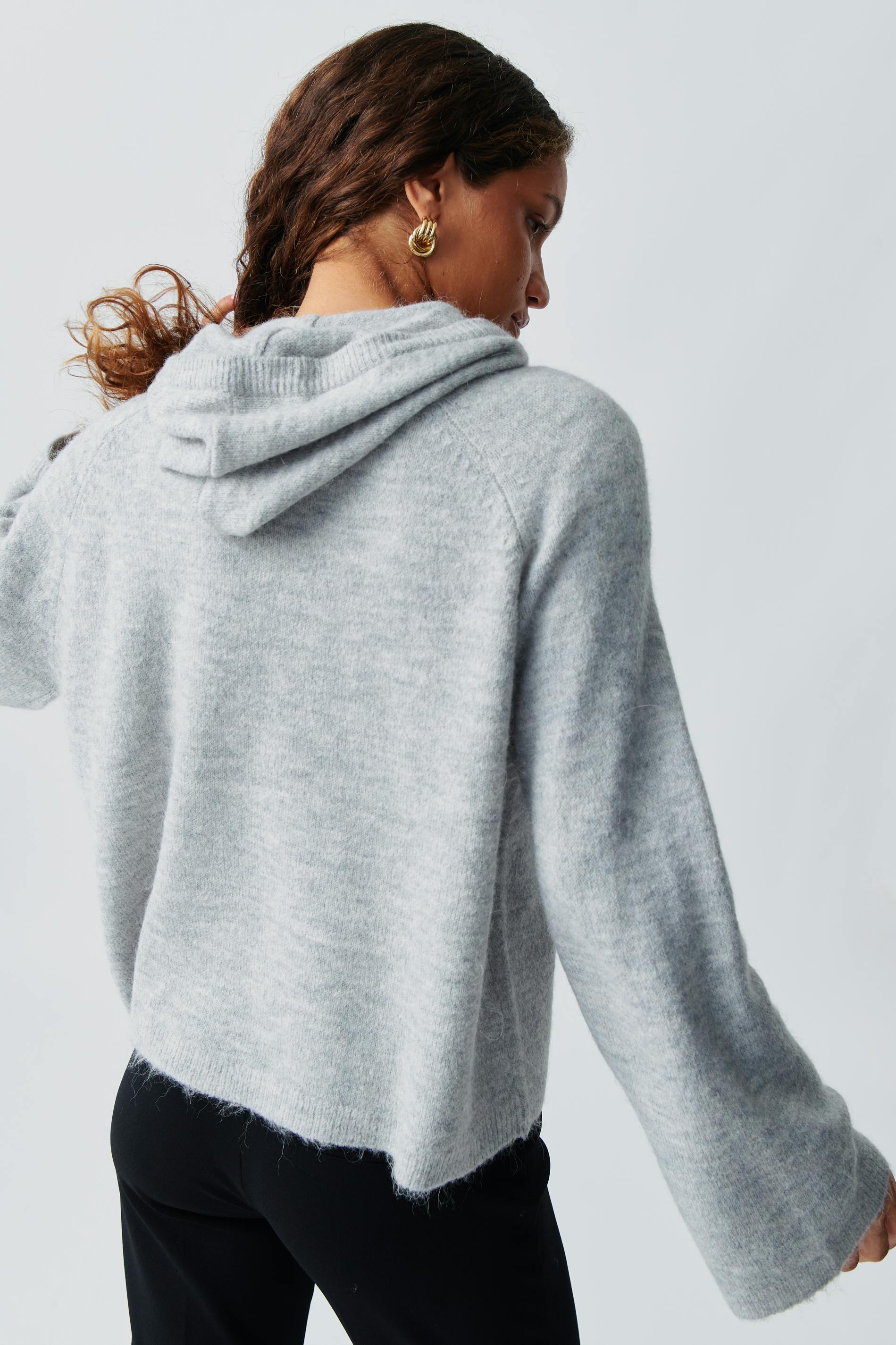 Knitted hoodie