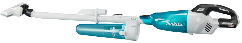 Aspirator vertical fără fir Makita CL001GZ22, alb, 40V max., fără baterii și încărcător, cu separator de praf ciclonic