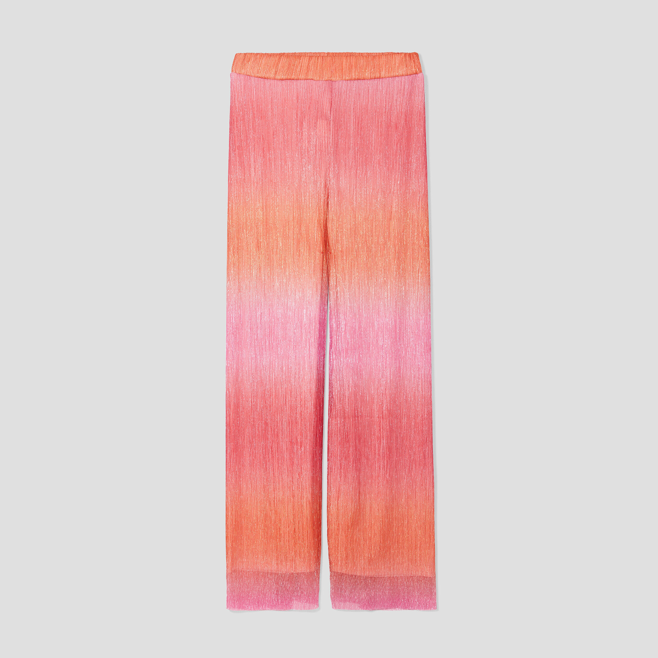 Pantalon large fils métallisés rose femme | Cache Cache