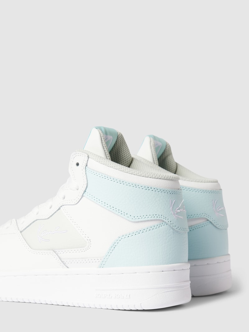 High Top Sneaker mit Label-Detail in hellblau