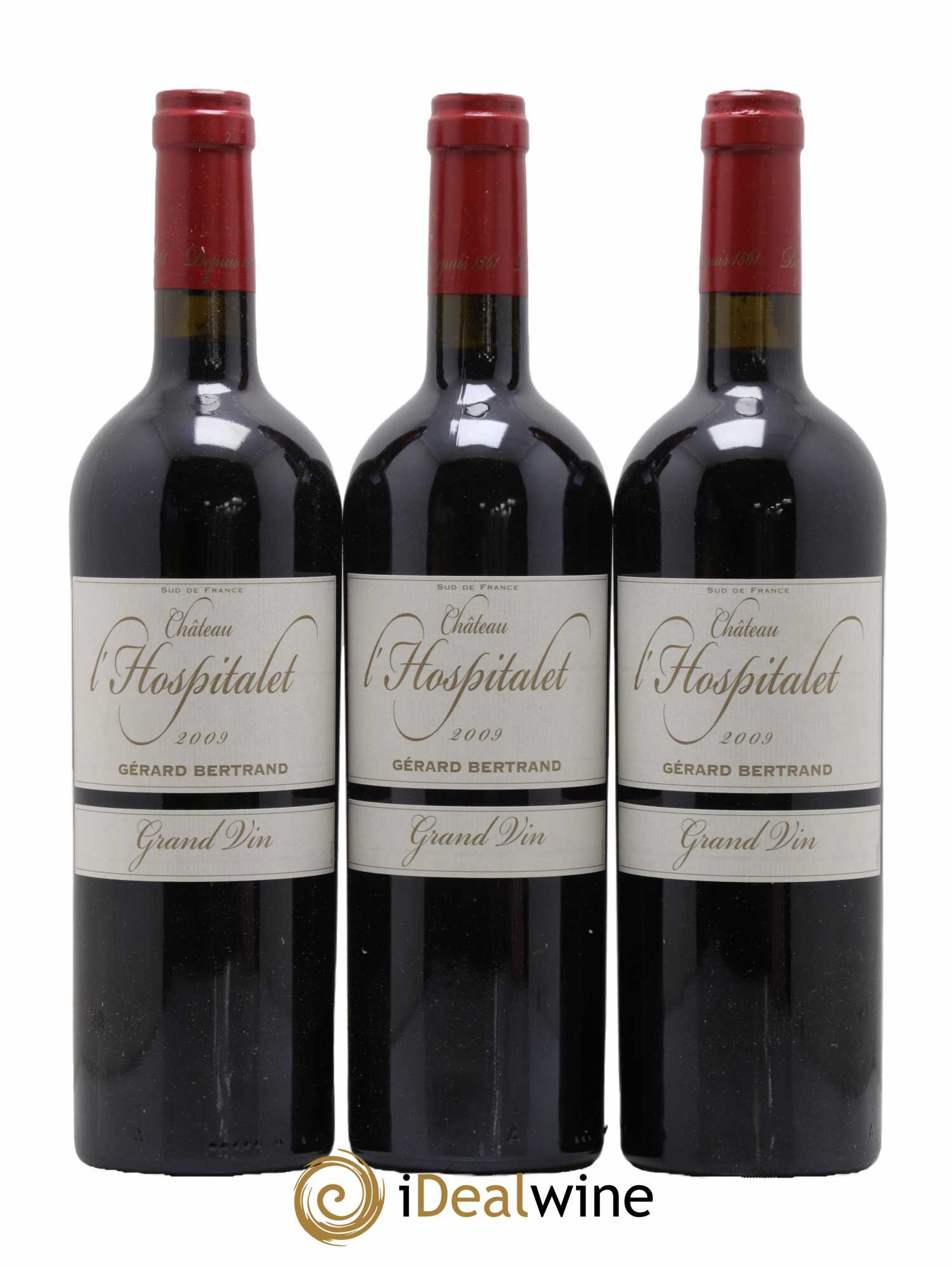 Coteaux du Languedoc La Clape Château L'Hospitalet Gerard Bertrand  2009 - Lot de 6 Bouteilles