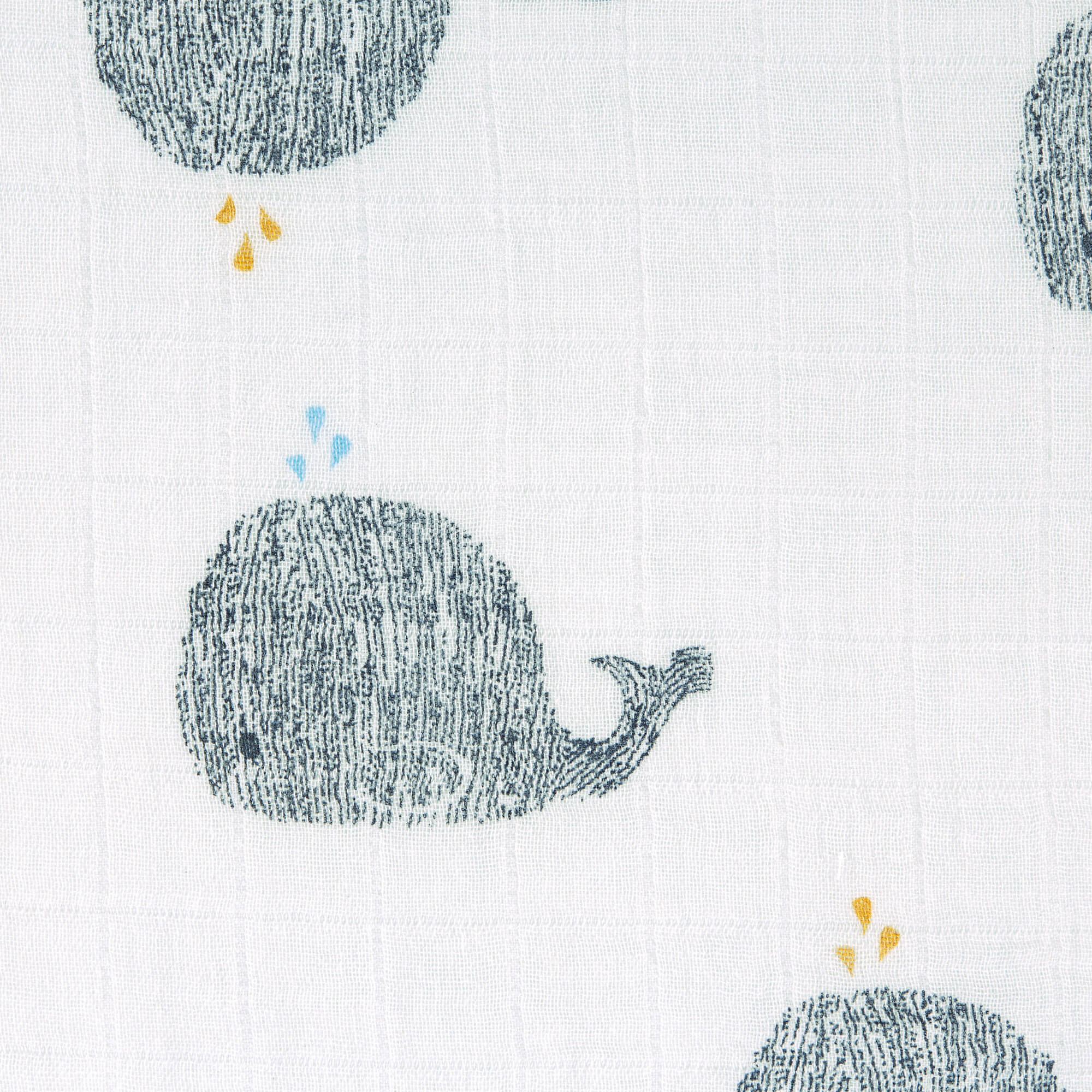 Mulltücher (3 Stk) - Heavenly Soft Swaddle L, Little Water Whale