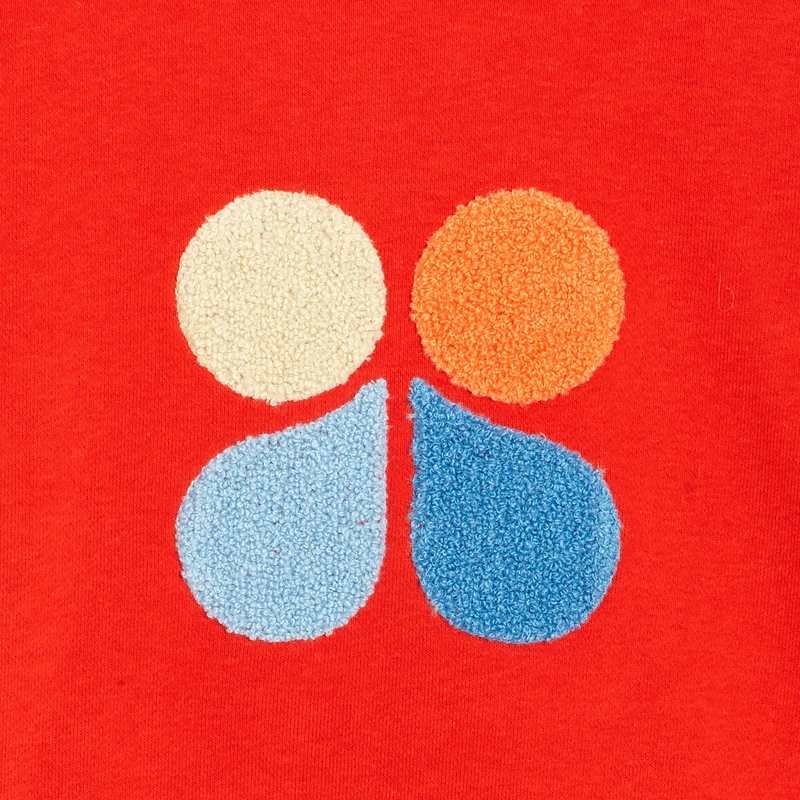 Sweat enfant papillon brodé rouge en coton recyclé mixte Catimini