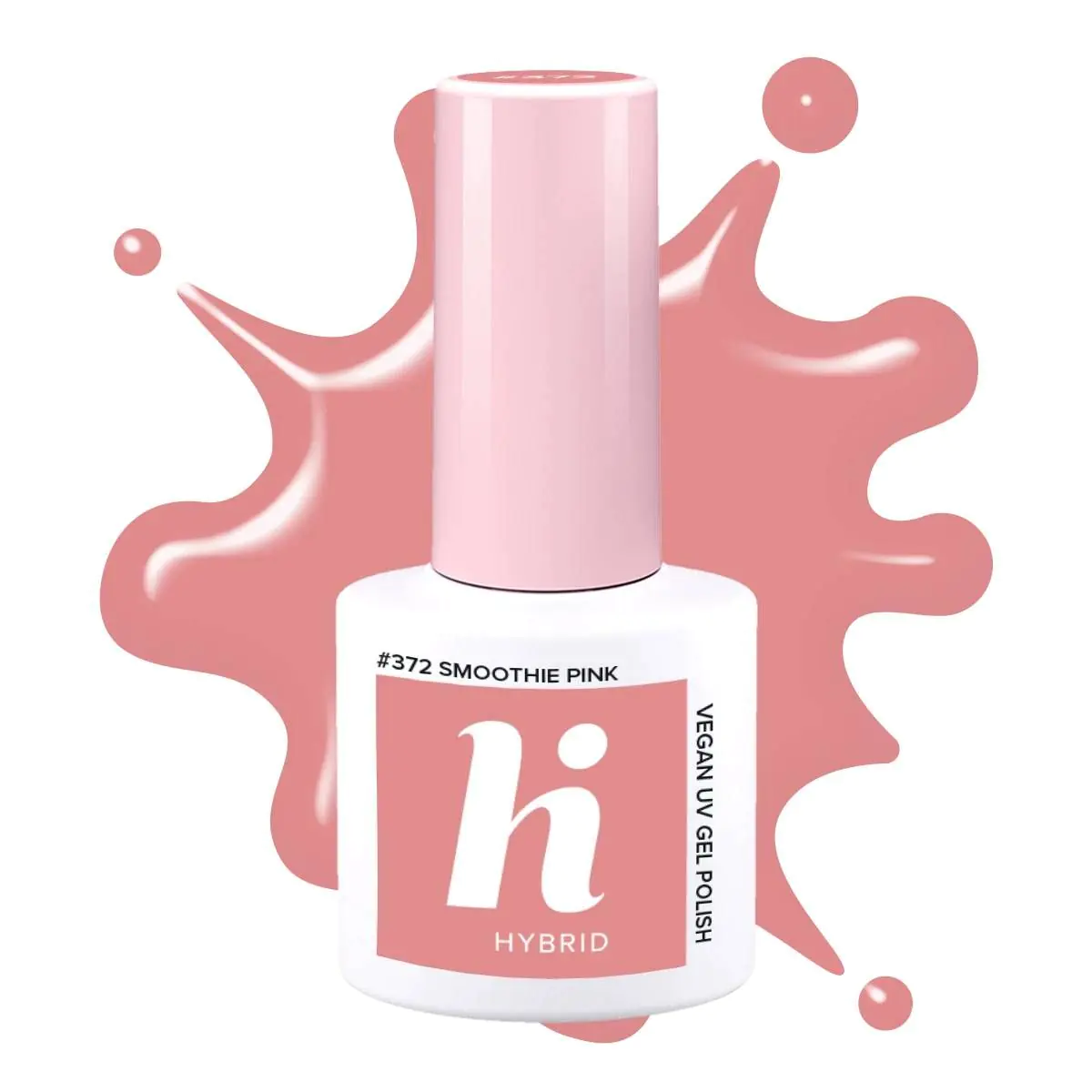 HI HYBRID hibridinis nagų lakas 372 Smoothie Pink 5ml
