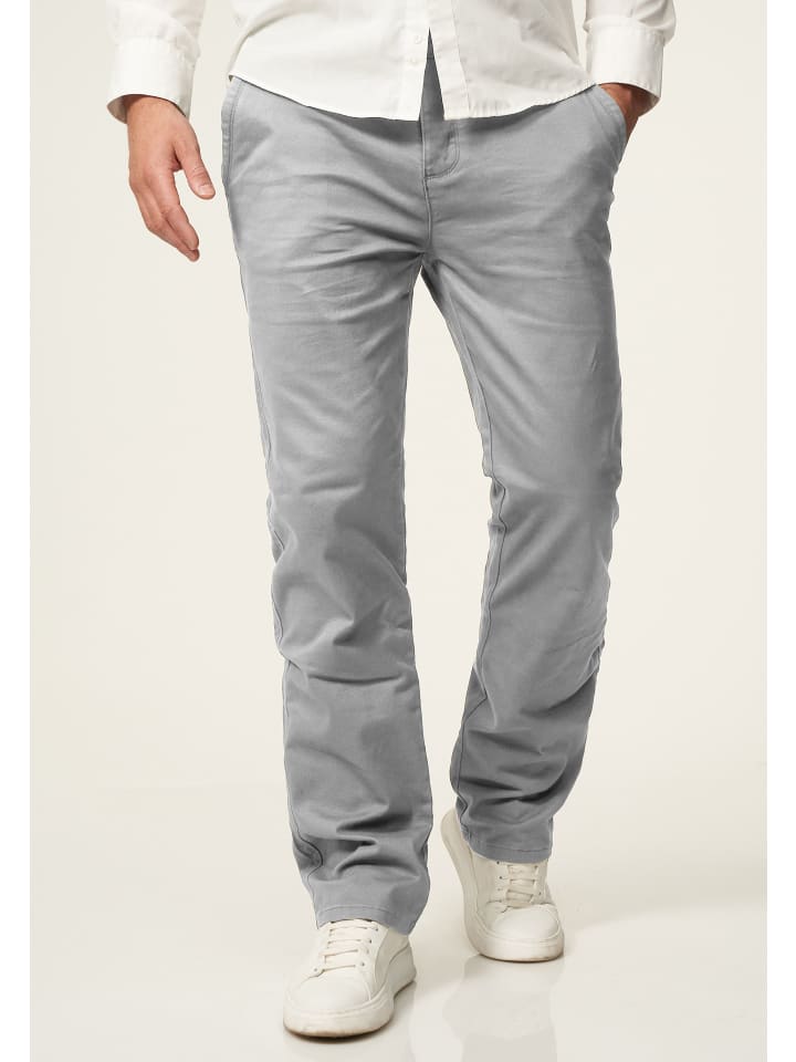 DAILY COTTON Chinohose - DCDAVIE Chino Hose Jeans Stoffhose Straight-Fit in Hellgrau günstig kaufen