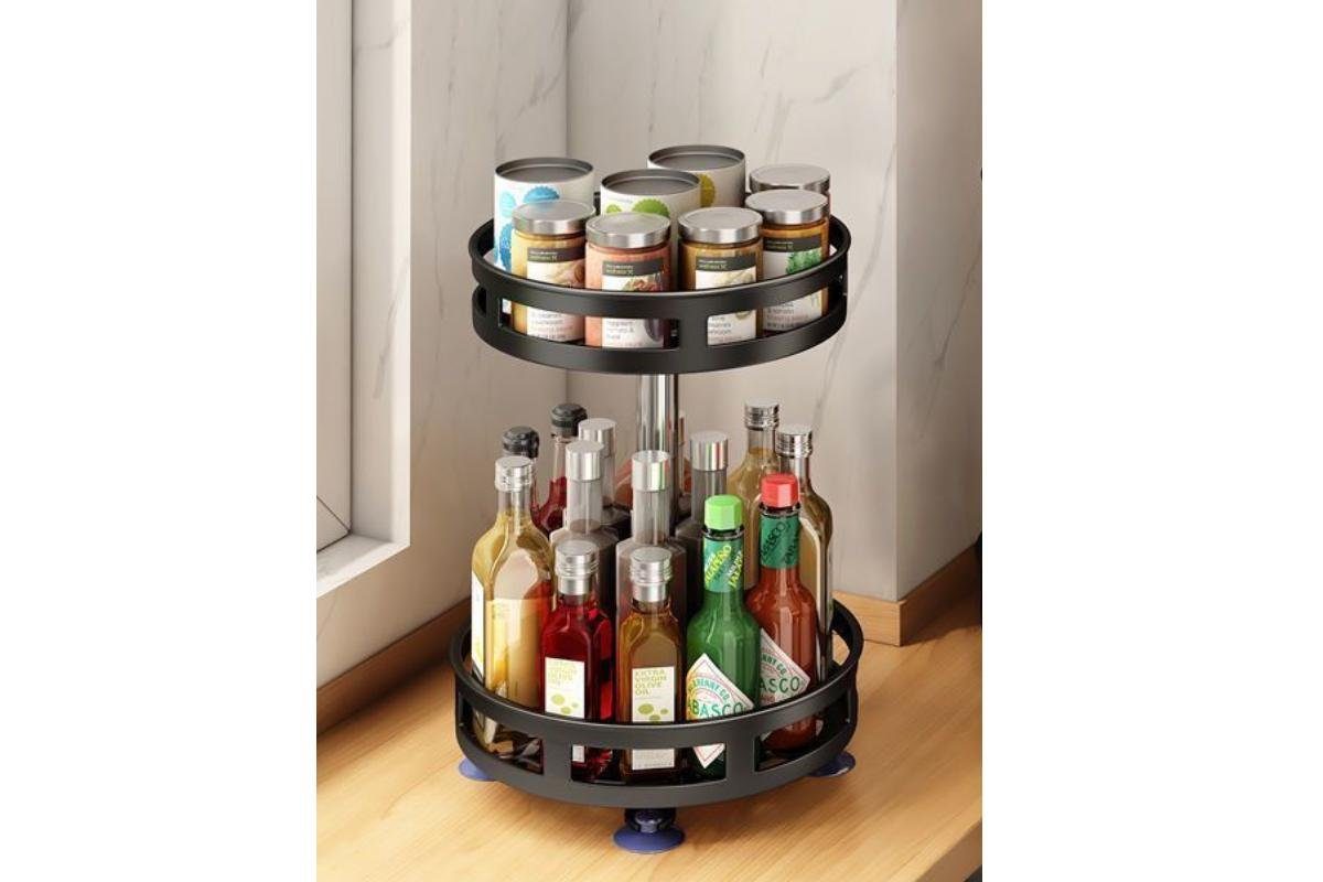 CHEFGASTRO® Gewürzregal CHEFGASTRO Drehbares Gewürz- und Getränkeregal HxØ 44x26cm Stahl