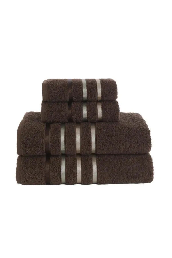 Karna Home  Bale 4-teiliges Badetuch-Set Braun