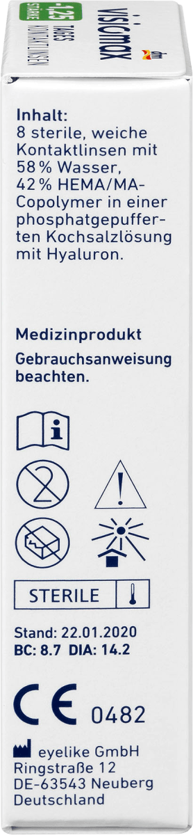 Tageslinsen -1,25, 8 St