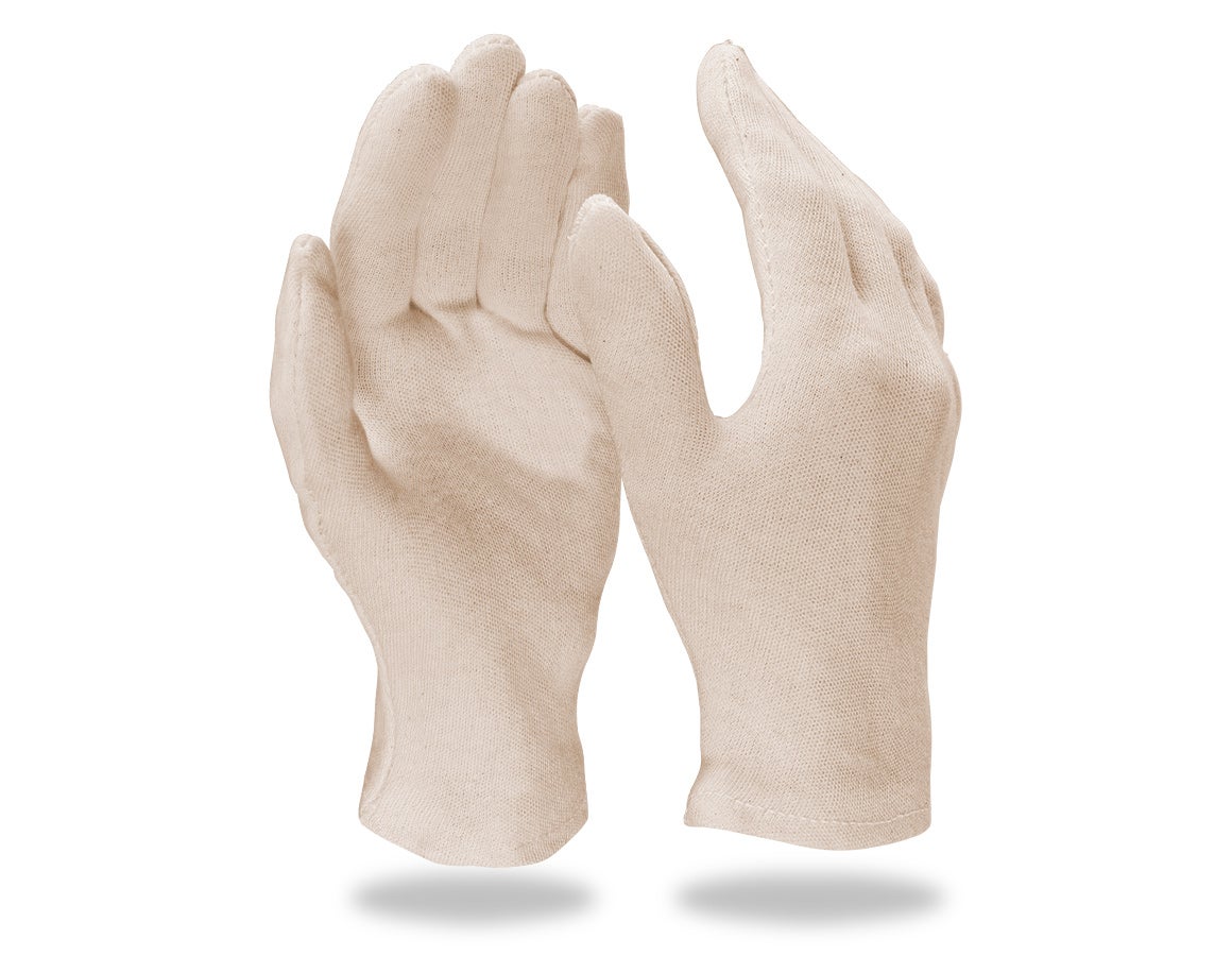 Trikot-Handschuhe, natur, 12er Pack