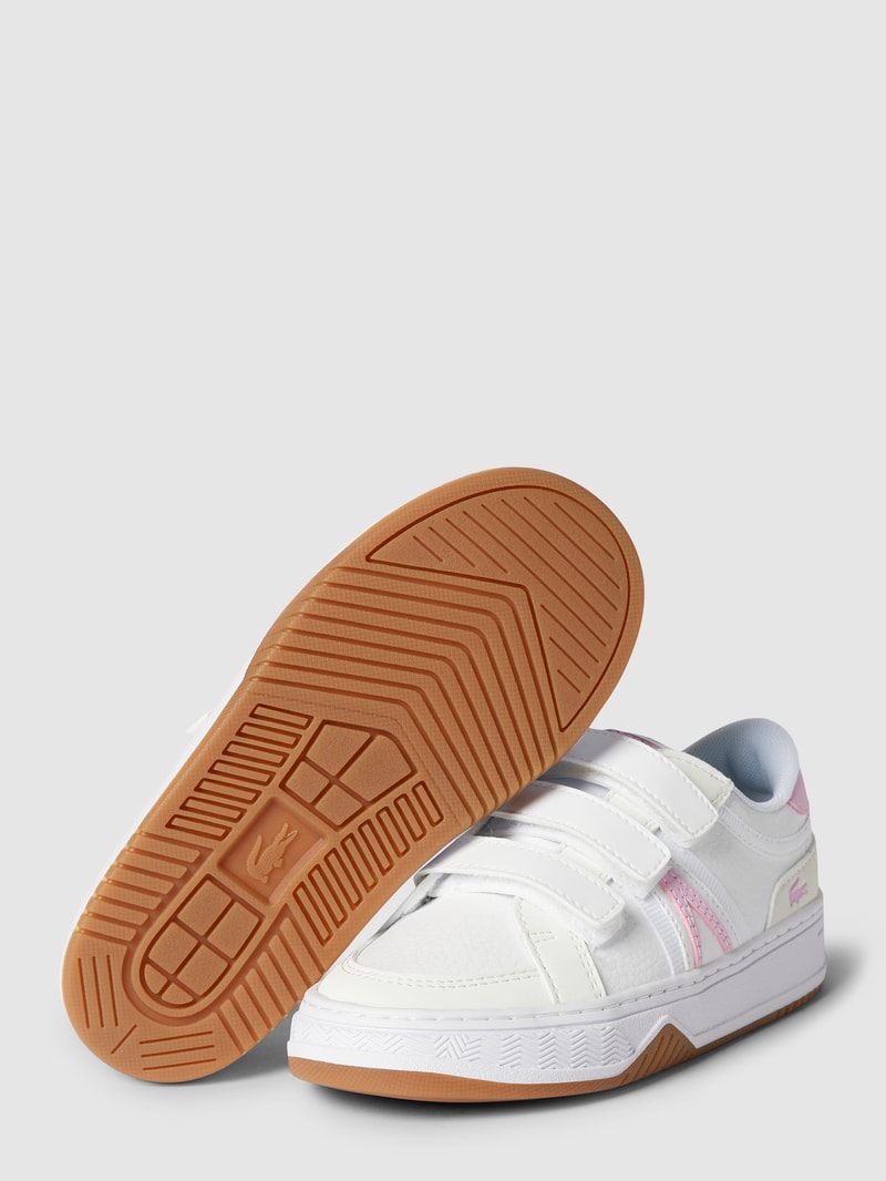 Sneaker mit Kontrastbesatz in weiß
