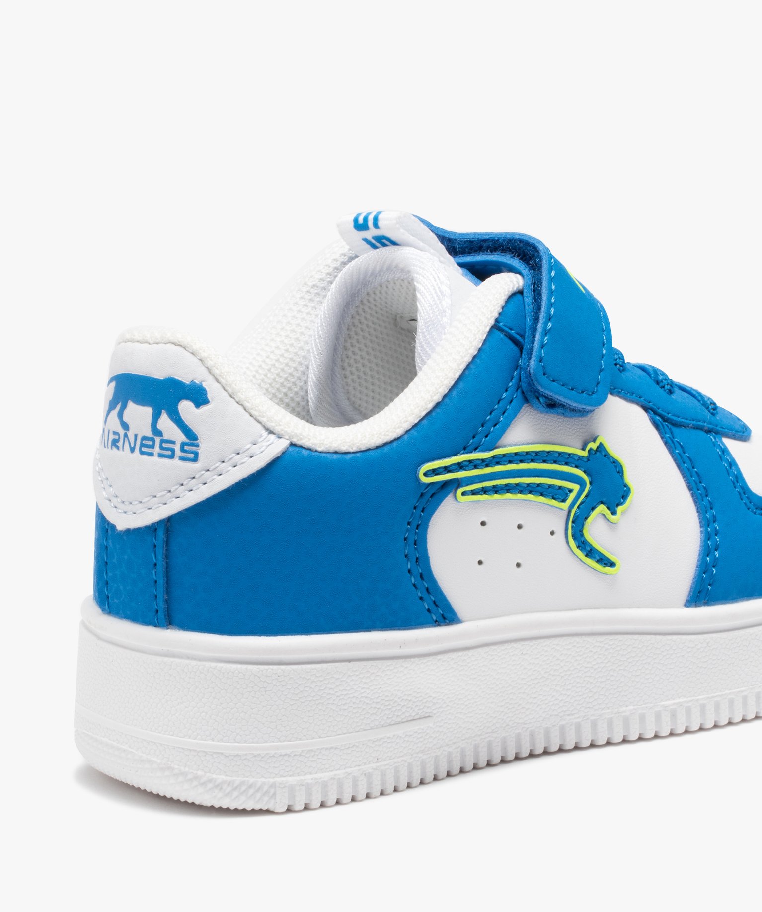 Baskets Garçon bicolores à lacets et scratch – Airness Arwo blanc | GEMO