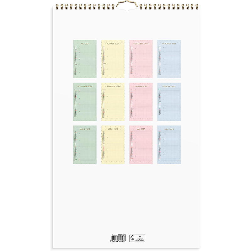 Veggkalender familie color