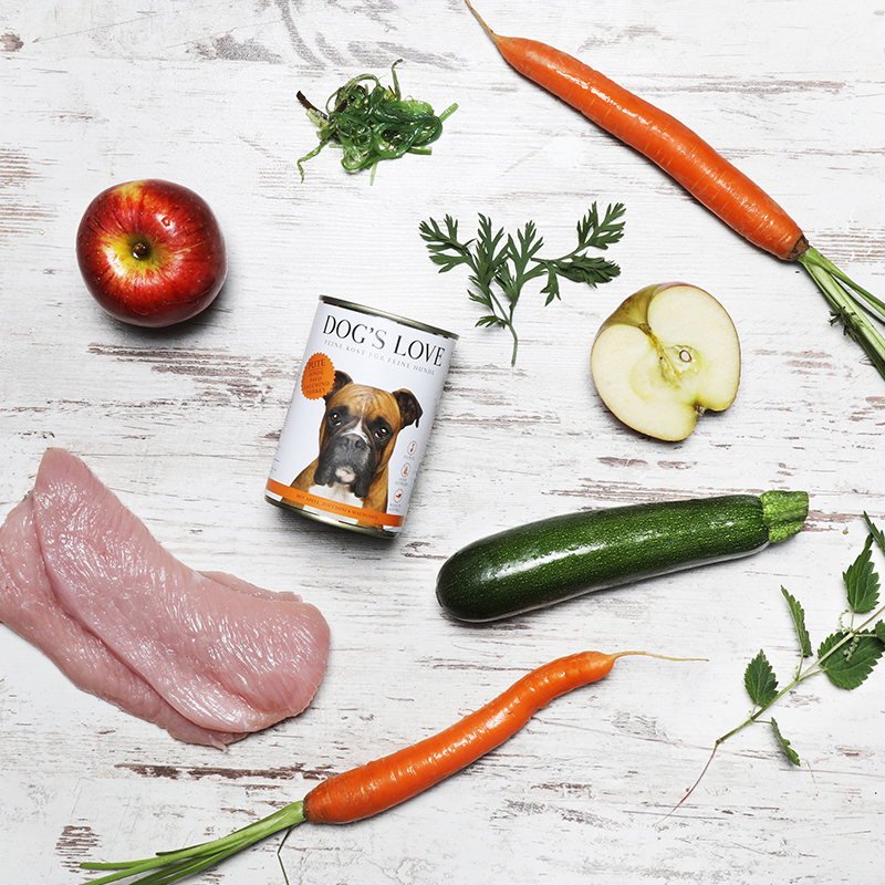 DOG'S LOVE Hundenassfutter DOG'S LOVE Adult Classic 6x800g Pute mit Apfel & Zucchini