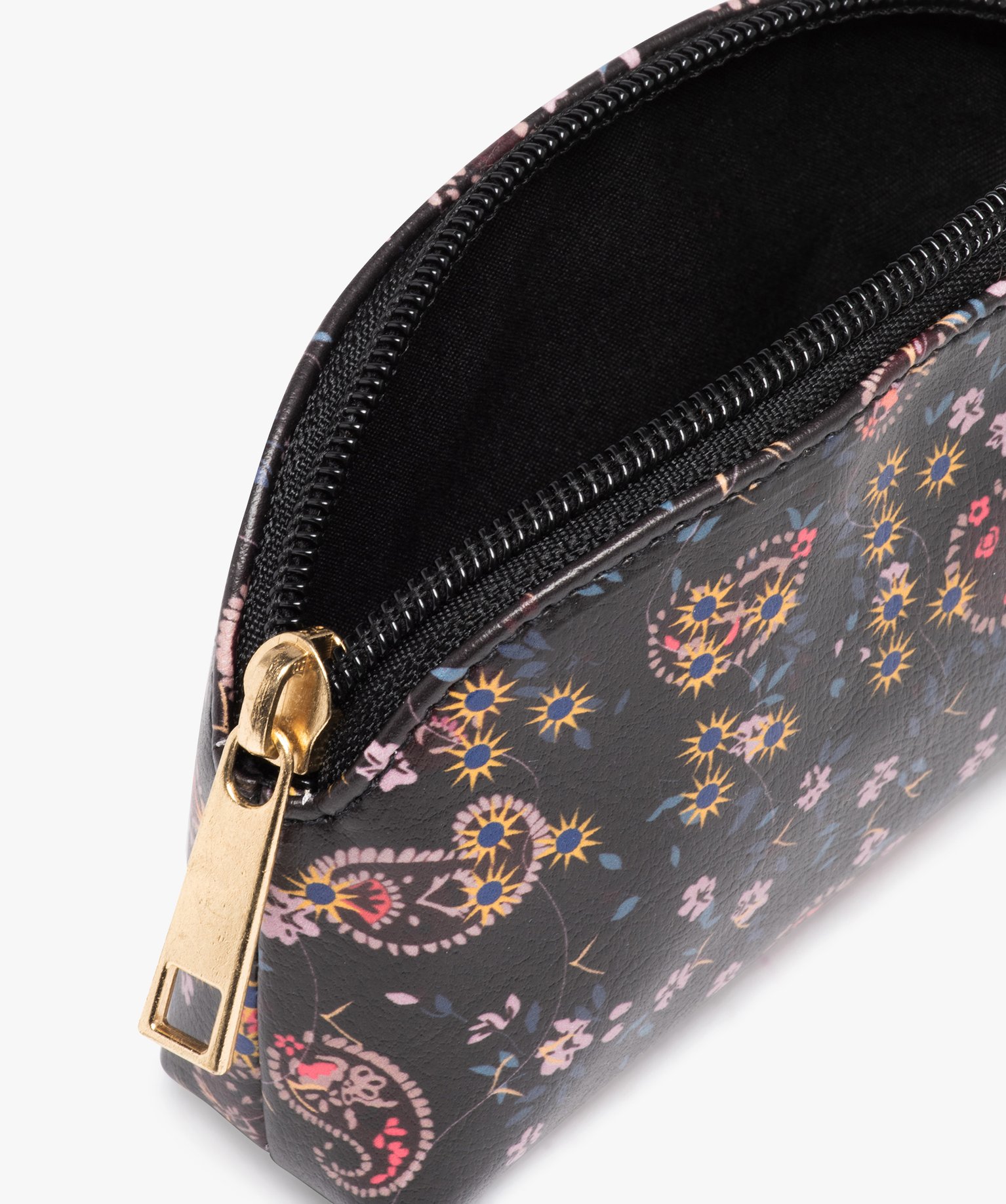 Porte-monnaie à motifs fleuris femme noir | GEMO