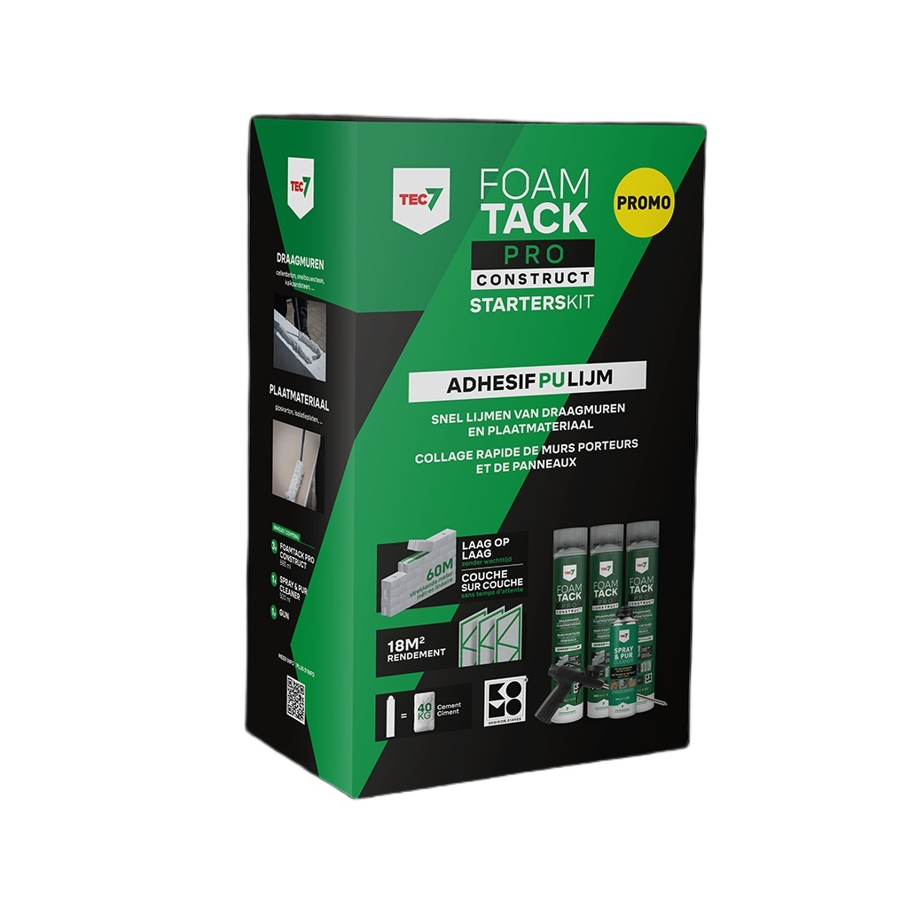 TEC7 670995000 FoamTack Pro Construct aloitussarja, liimaussarja
