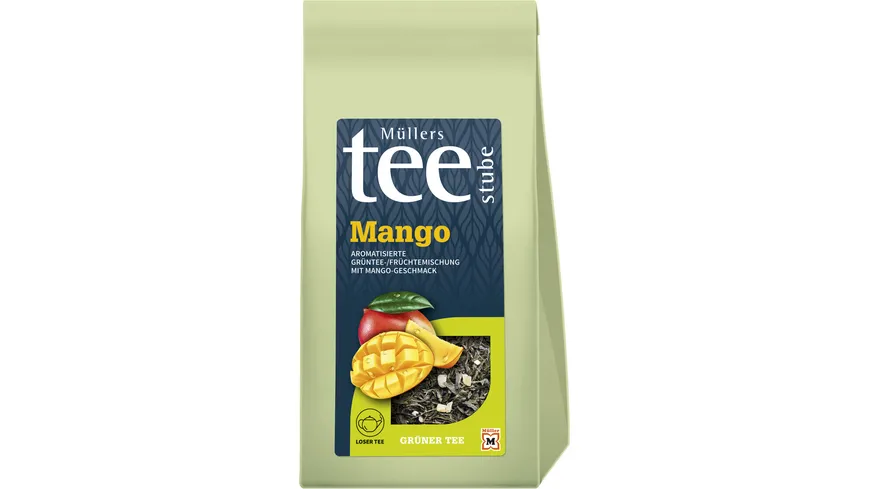 Müllers Teestube Grüner Tee Lose Mango 150 g