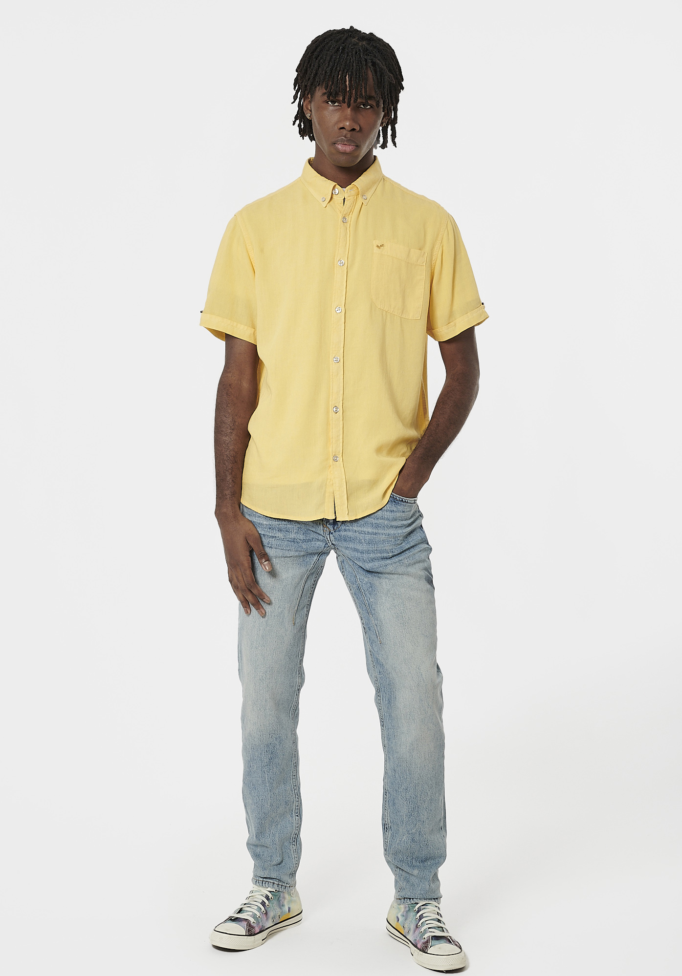 MAYO   Chemise jaune Homme