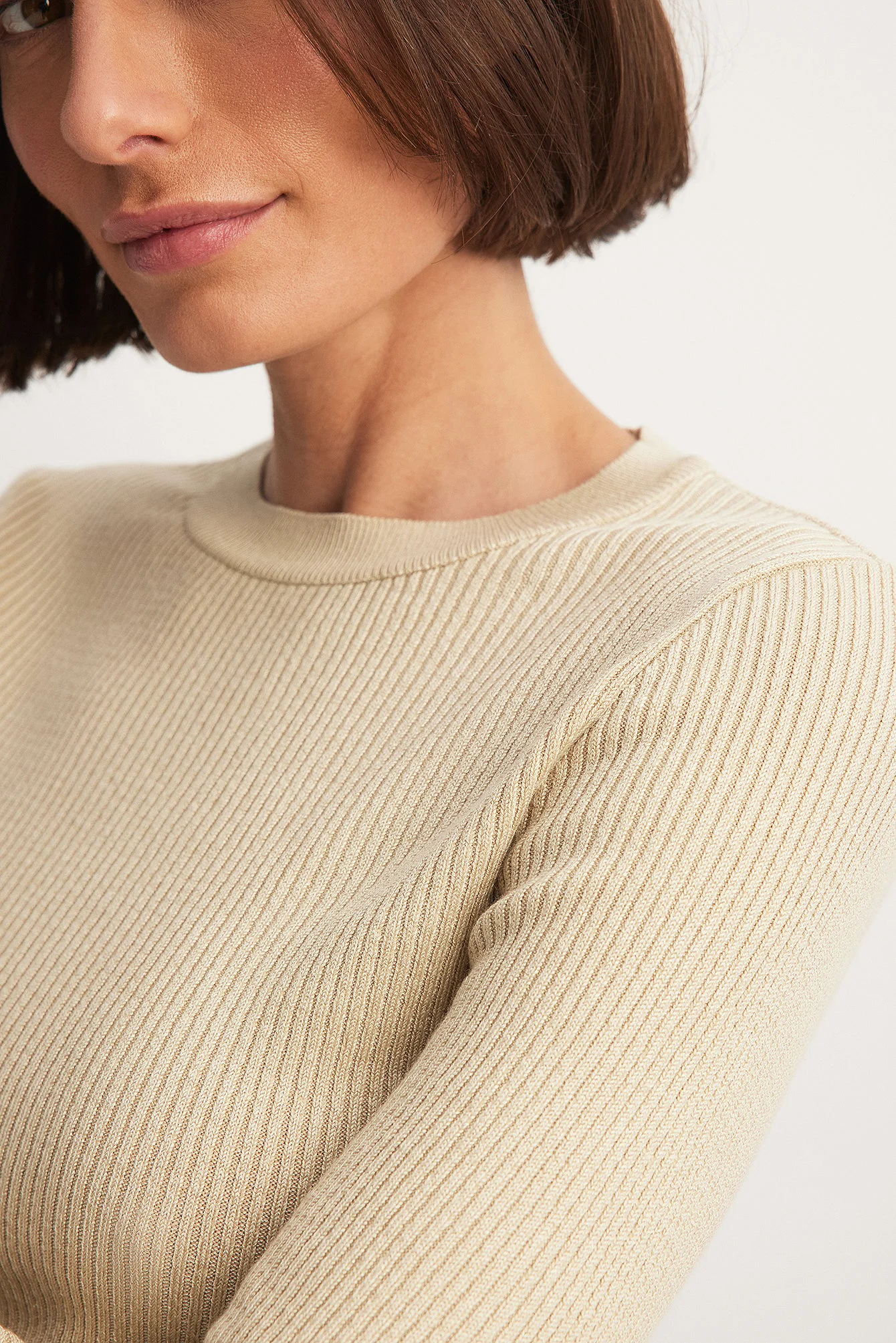 Gerippter Pullover