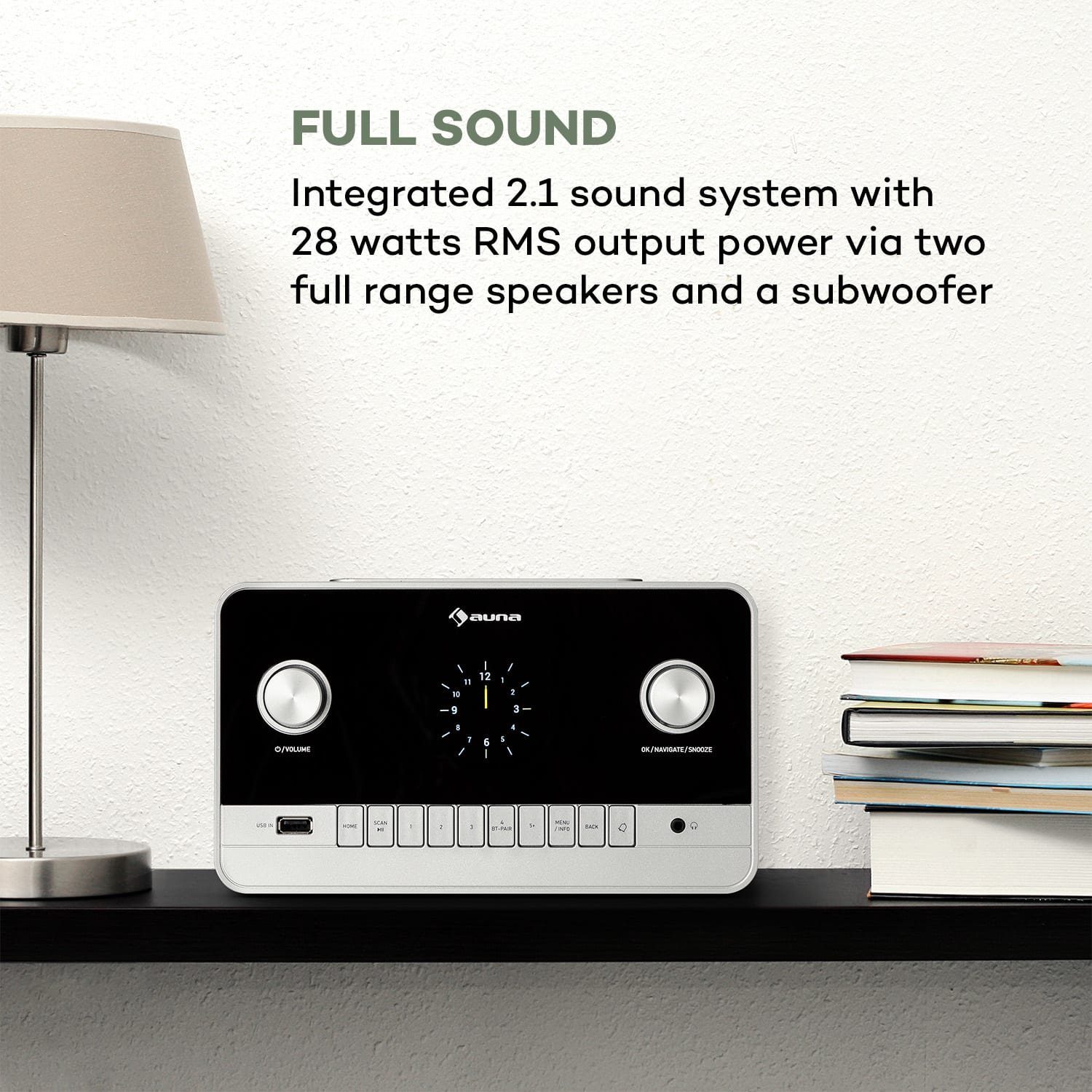 Auna Connect 150 MKII 2.1-Internetradio DAB/DAB+/FM Spotify BT 2,8