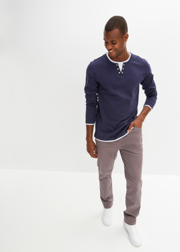2 in 1 Langarmshirt mit Komfortschnitt