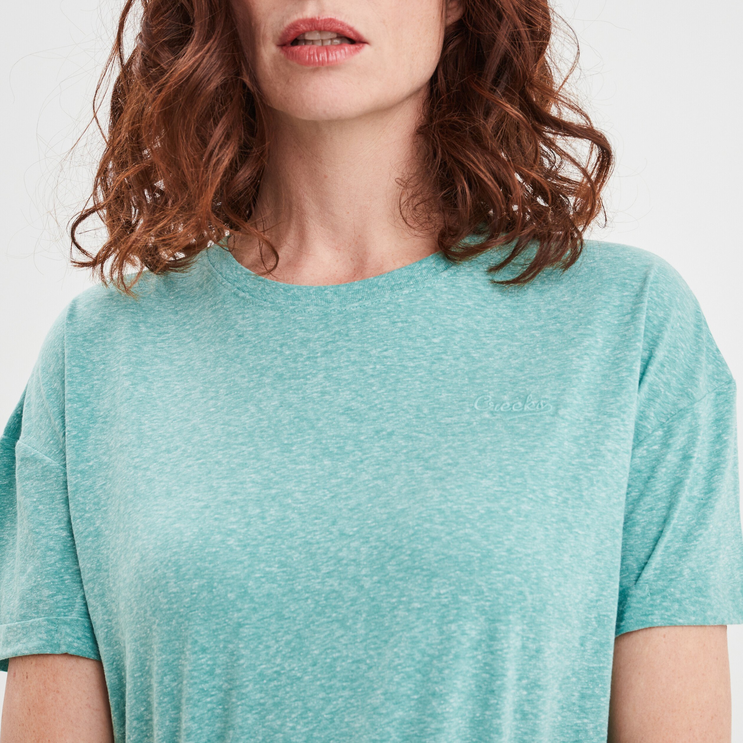 T-shirt manches courtes Creeks vert clair femme | La Halle
