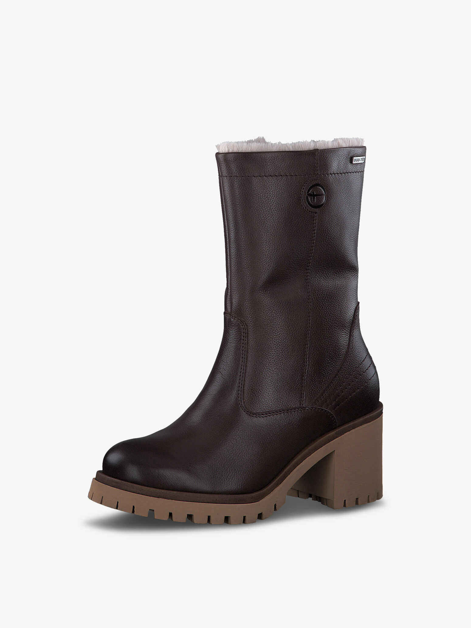 Bottine en cuir - marron doublure chaude