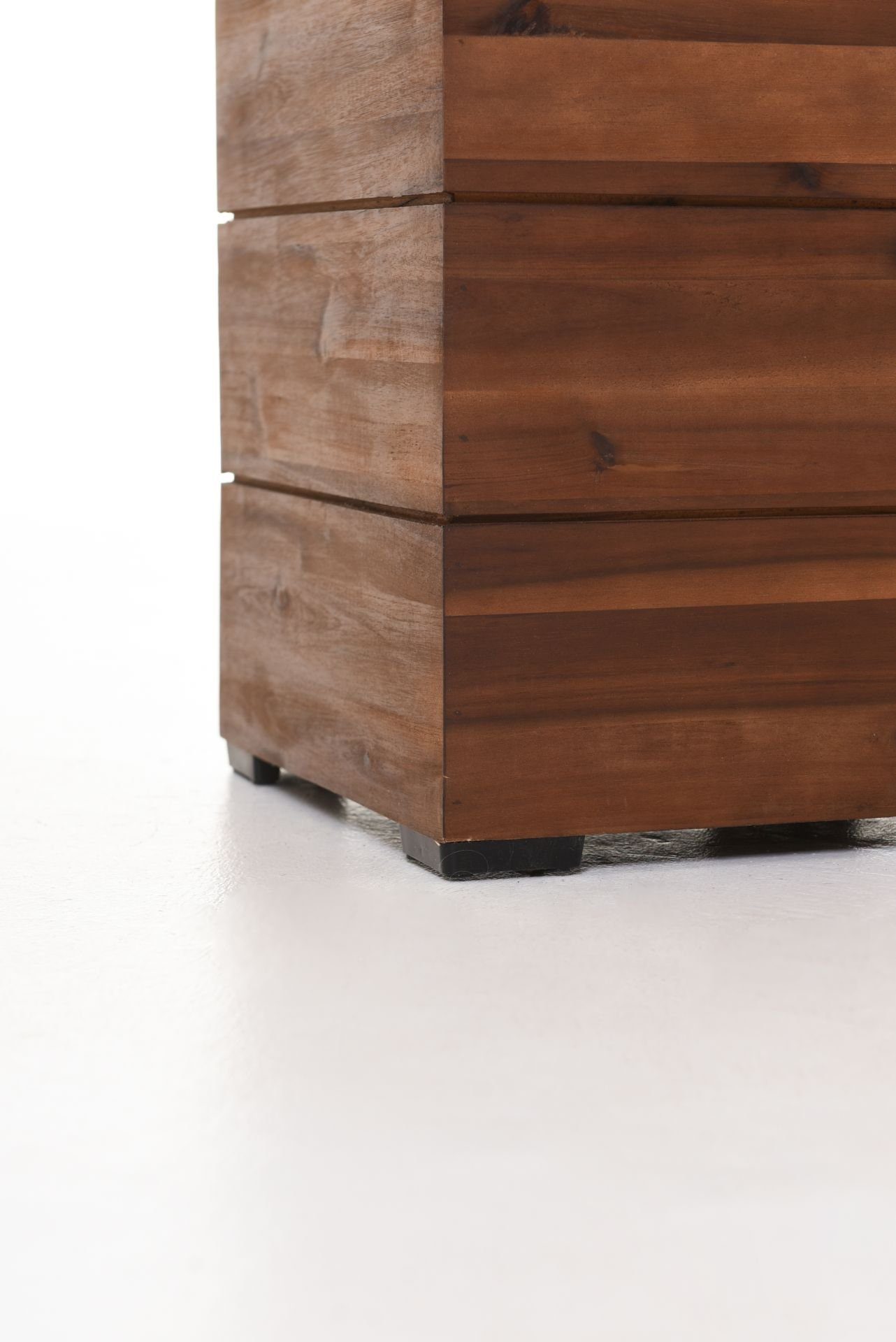 VIVANNO Pflanzkübel Pflanzkübel Blumenkübel Holz BLOCK Säule mit Einsatz - 43x43x80 cm