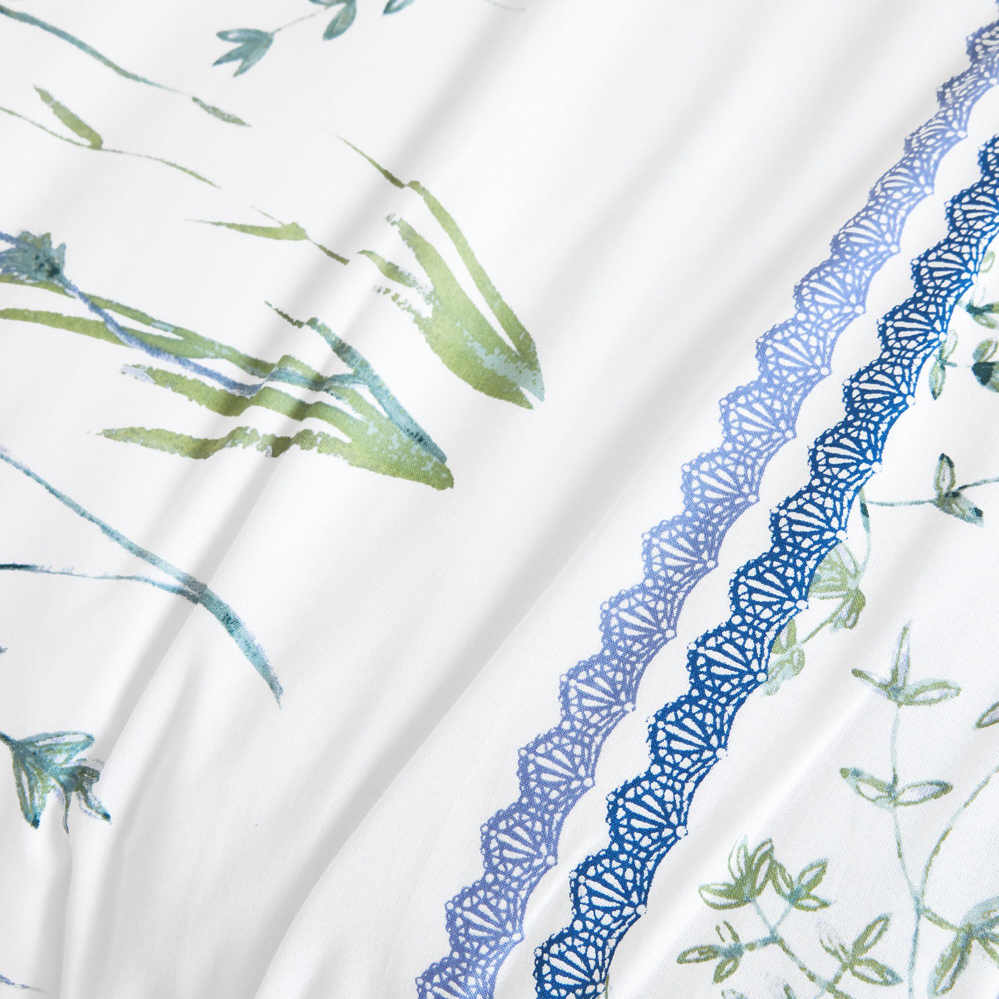 Linge de lit Julie en coton imprimé herbier