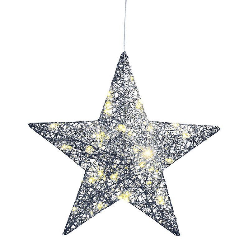 Light IT Stjerne 50 cm 50 LED-lys, glitre