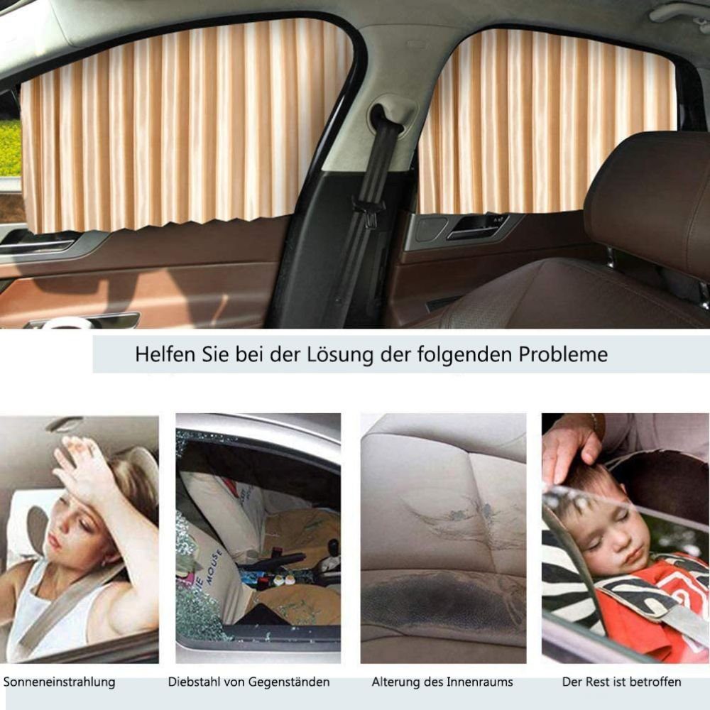 GelldG Autosonnenschutz Auto-Sonnenschutz, Vorhänge Auto Schatten Vorhang Sonnenblenden