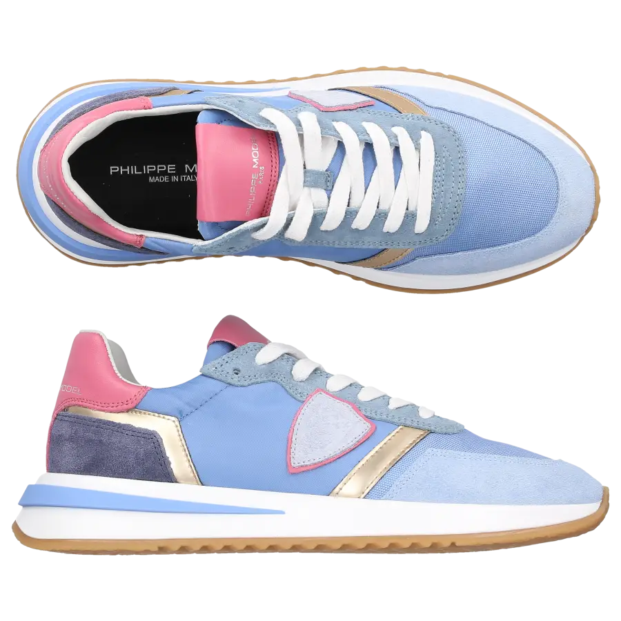 Philippe Model - Sneaker low TROPEZ 2.1 Veloursleder Nylon - blau