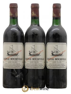 Château Beychevelle 4ème Grand Cru Classé  1988 - Lot de 3 Bouteilles