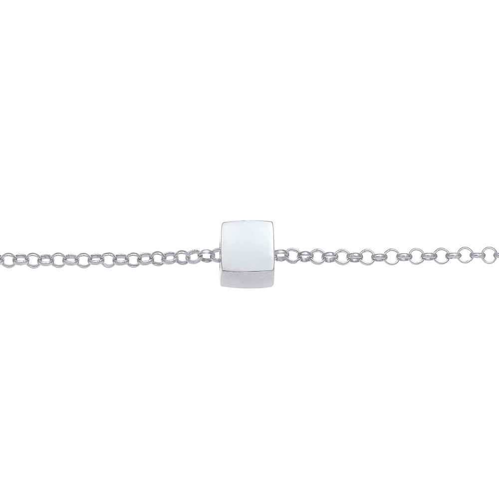 Elli Elli Collier Pendentif cube Choker pour dames Geo Look Trend Blogger en argent st collier