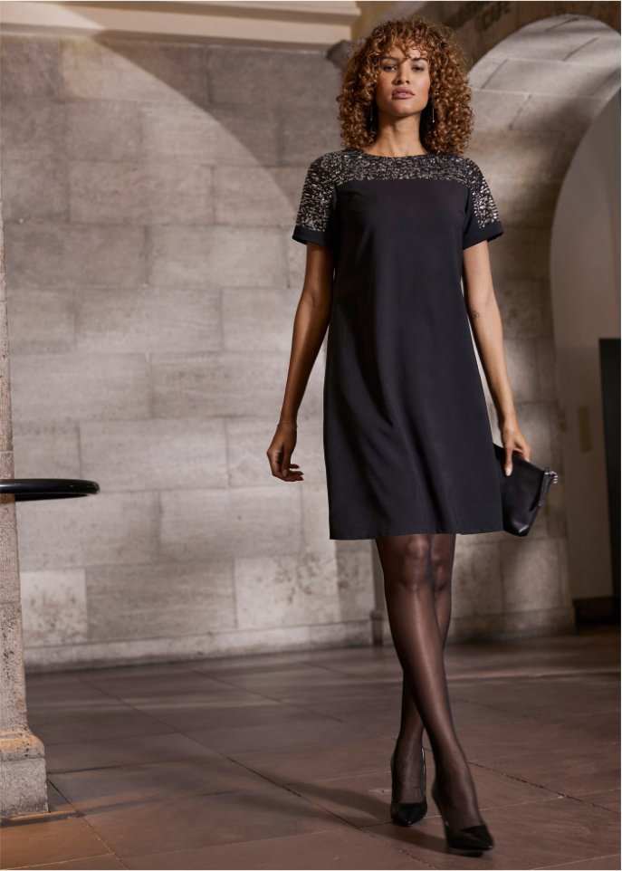 Kleid mit Pailletten-Einsatz