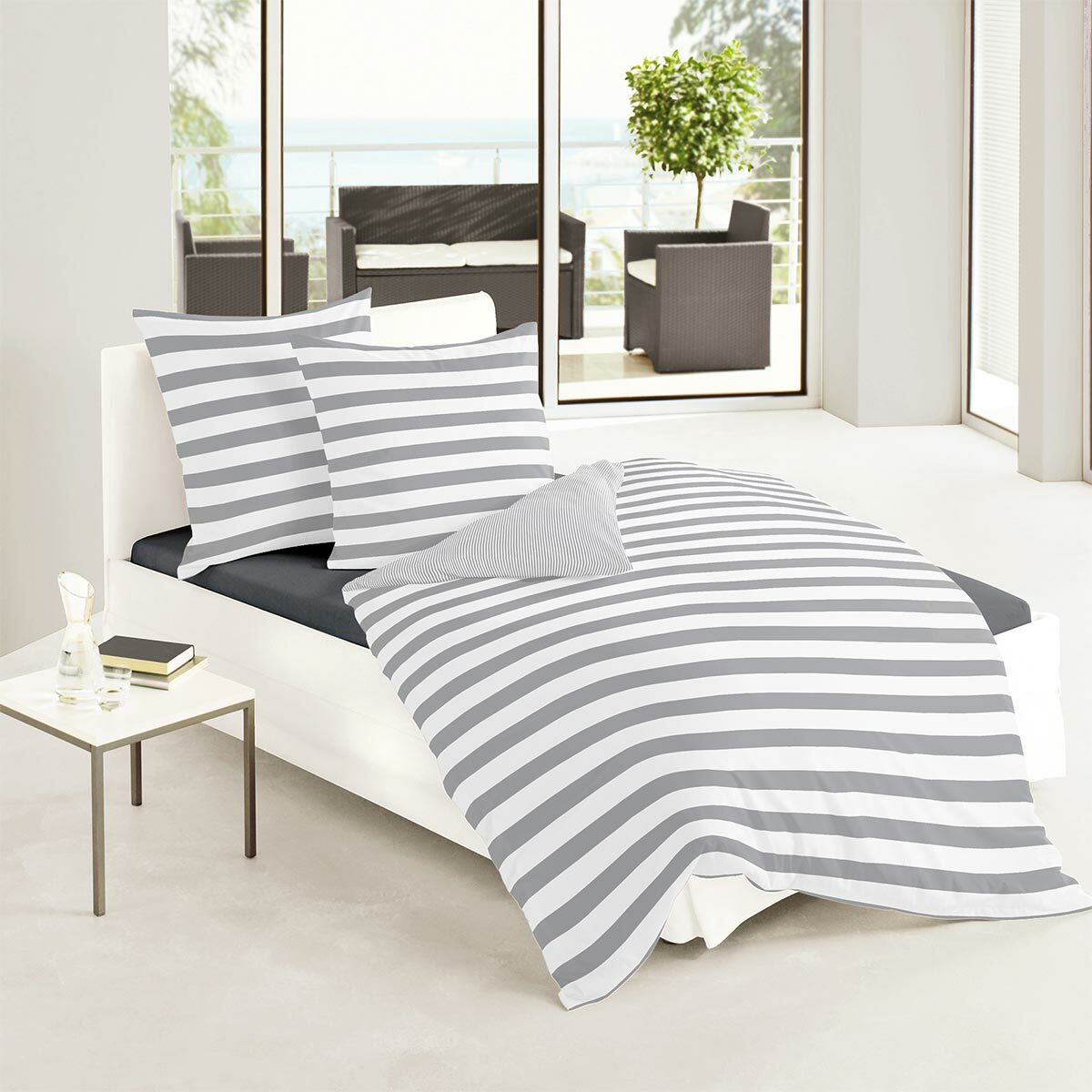 Traumschlaf Mako-Satin Bettwäsche Albklassik Stripe