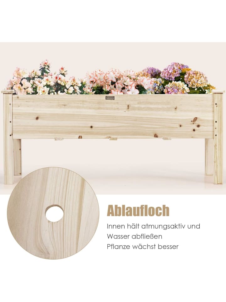 COSTWAY Hochbeet 120cm in Beige günstig kaufen onesize