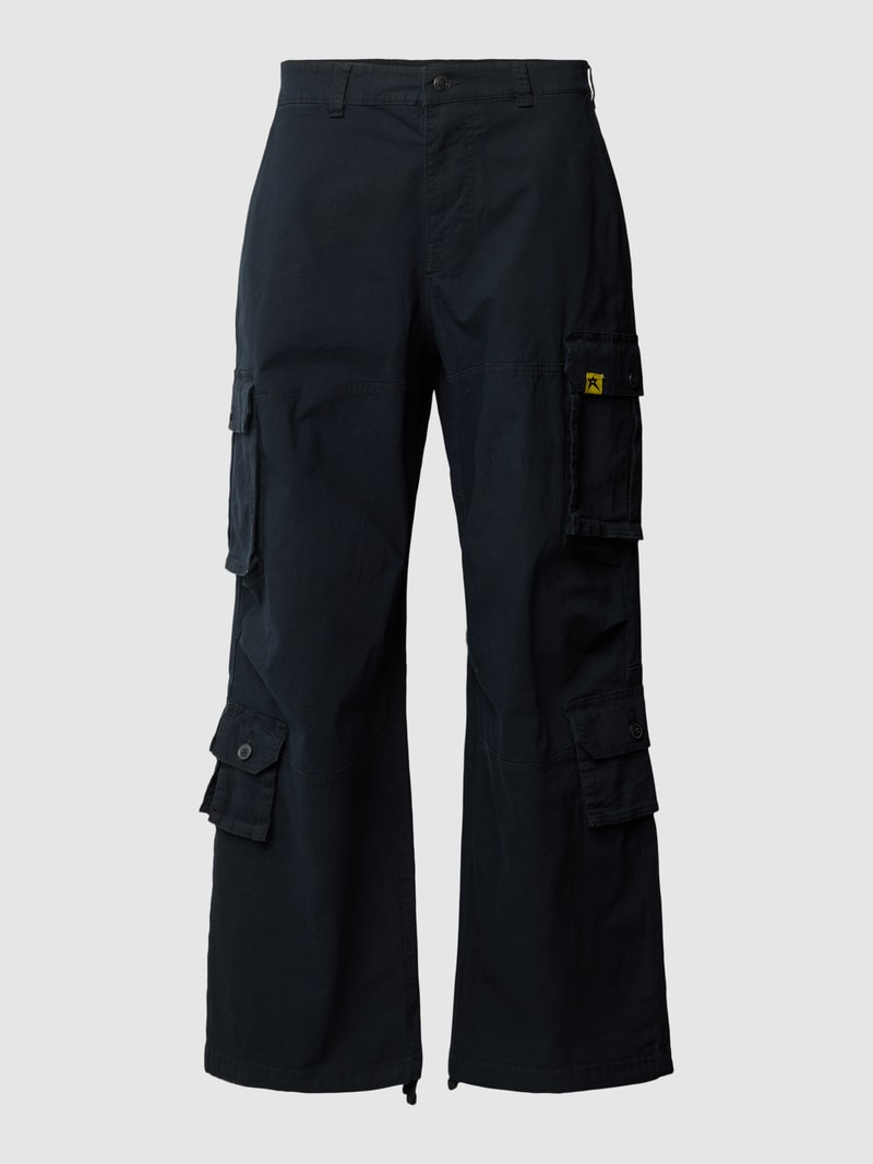 Baggy Fit Cargohose mit Label-Detail in schwarz