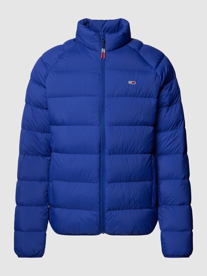 Steppjacke mit Logo-Stitching in royalblau