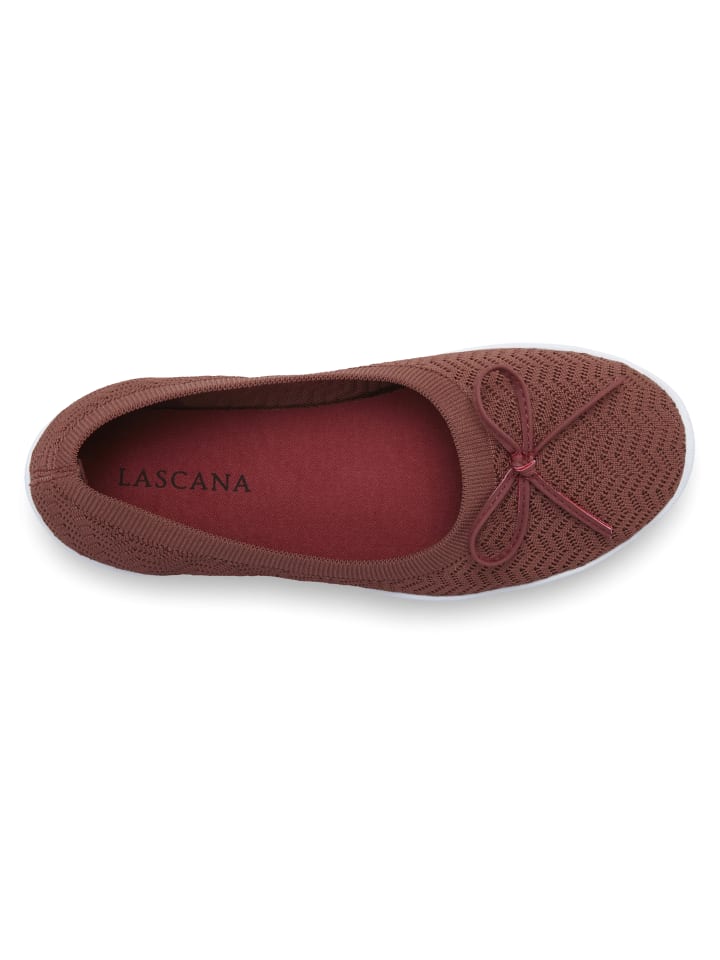 LASCANA Sneaker Ballerinas in rotbraun günstig kaufen