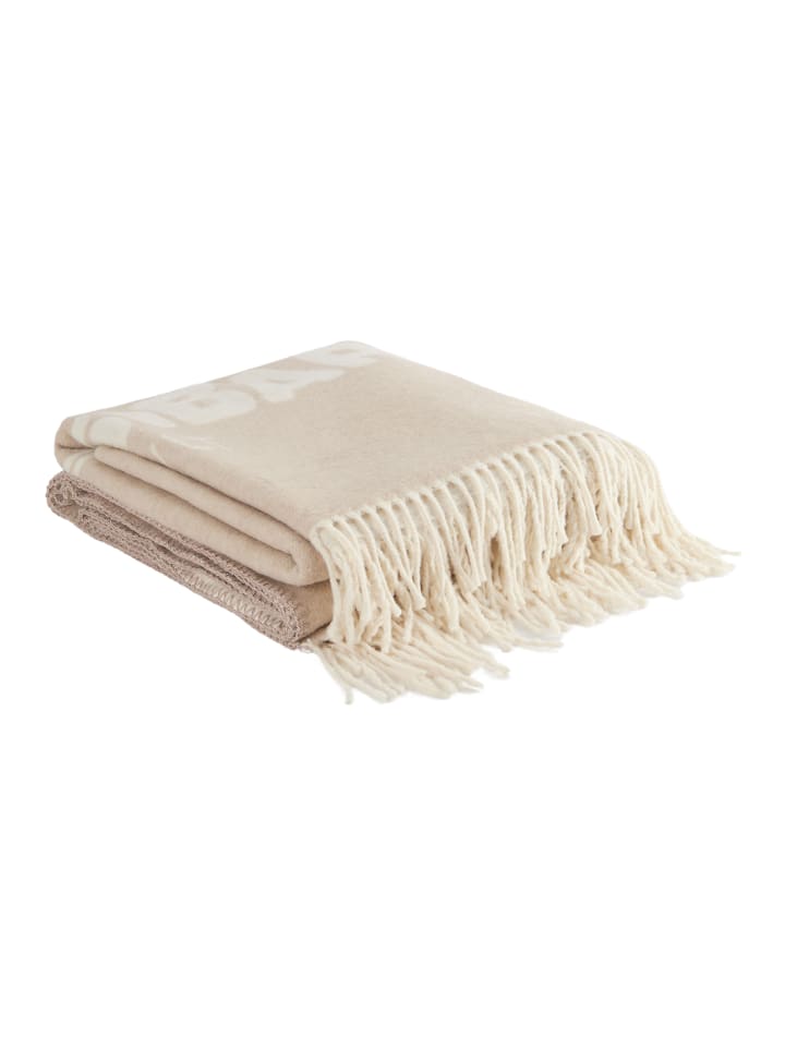 Sansibar Wohndecke Jacquard Scotch in Taupe günstig kaufen 150x200 cm