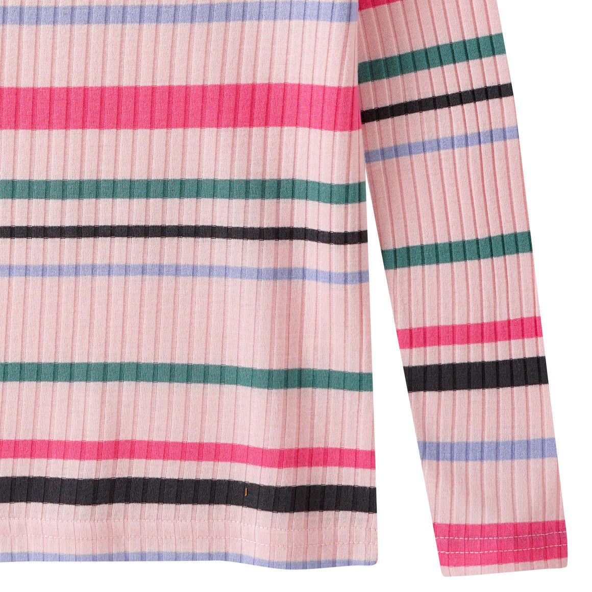 Mädchen Langarmshirt mit Rippstruktur