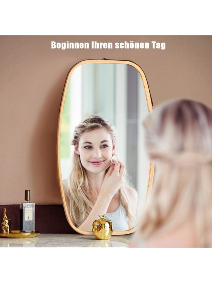 COSTWAY Wandspiegel in Beige günstig kaufen onesize