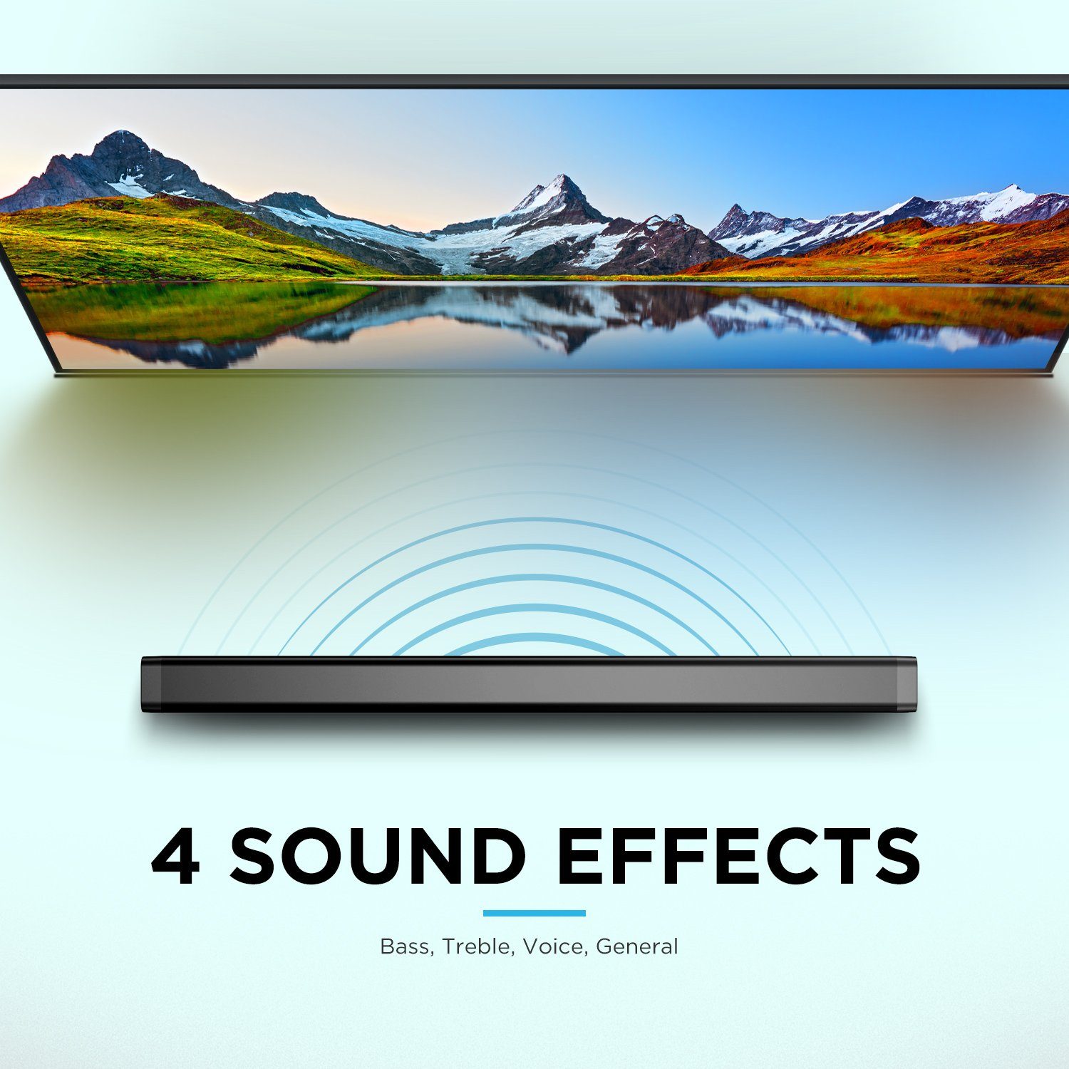ABOX Odine I Soundbar (120dB Lautsprecher mit integriertem Bass, DSP-Verarbeitungstechnologie)