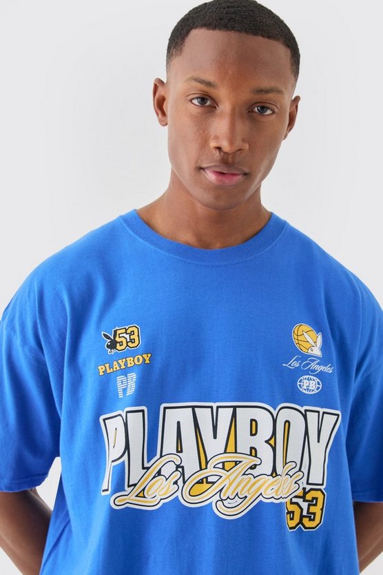 Oversize T-Shirt mit lizenziertem Playboy-Print