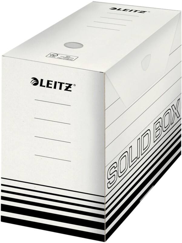 Leitz Solid Archivschachteln 6129 1400 Blatt A4 Weiß Karton 15 x 25,7 x 33 cm 10 Stück