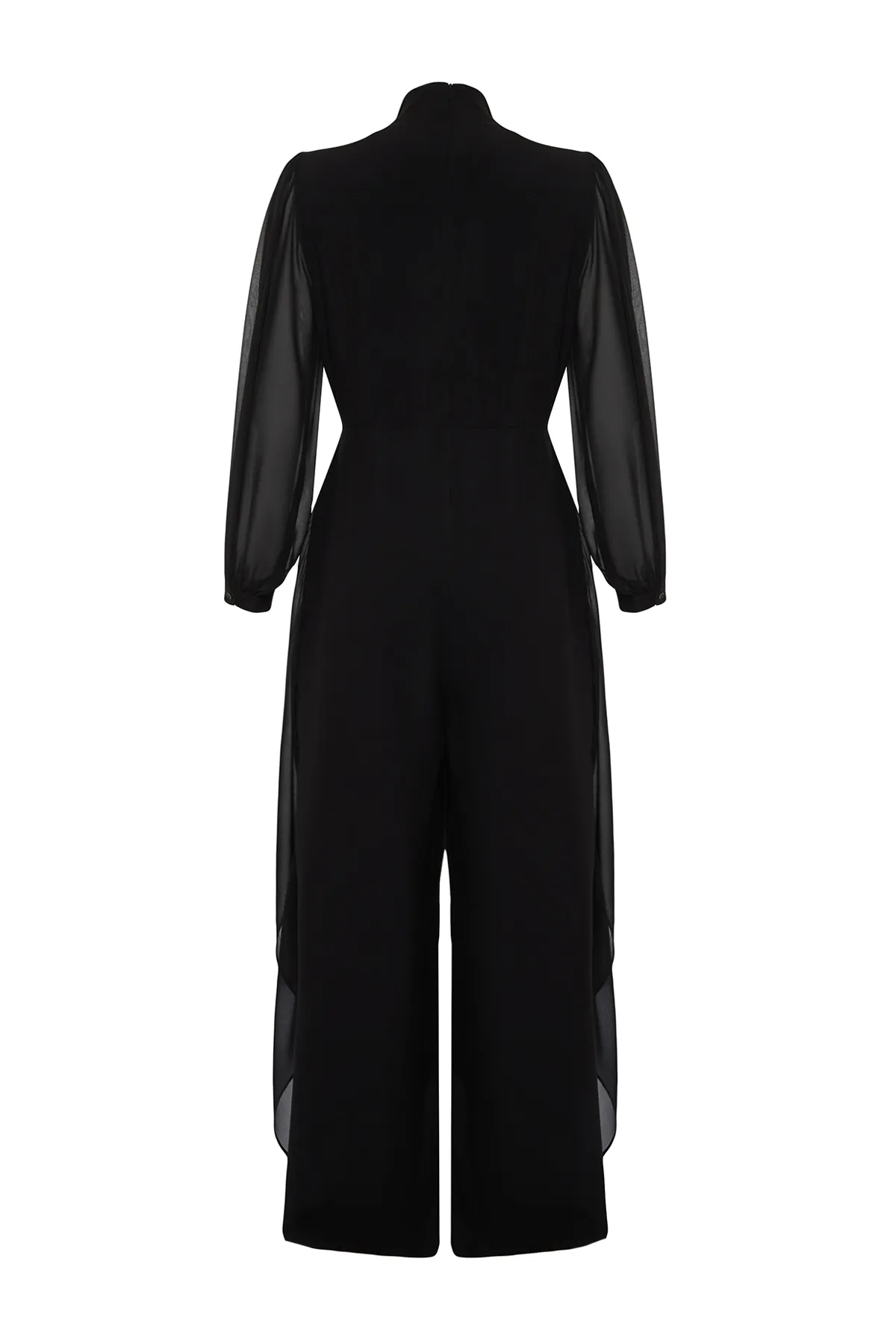 Trendyol Modest  Schwarzer Aerobin-Jumpsuit aus Chiffon-Gewebe TCTSS24TL00004